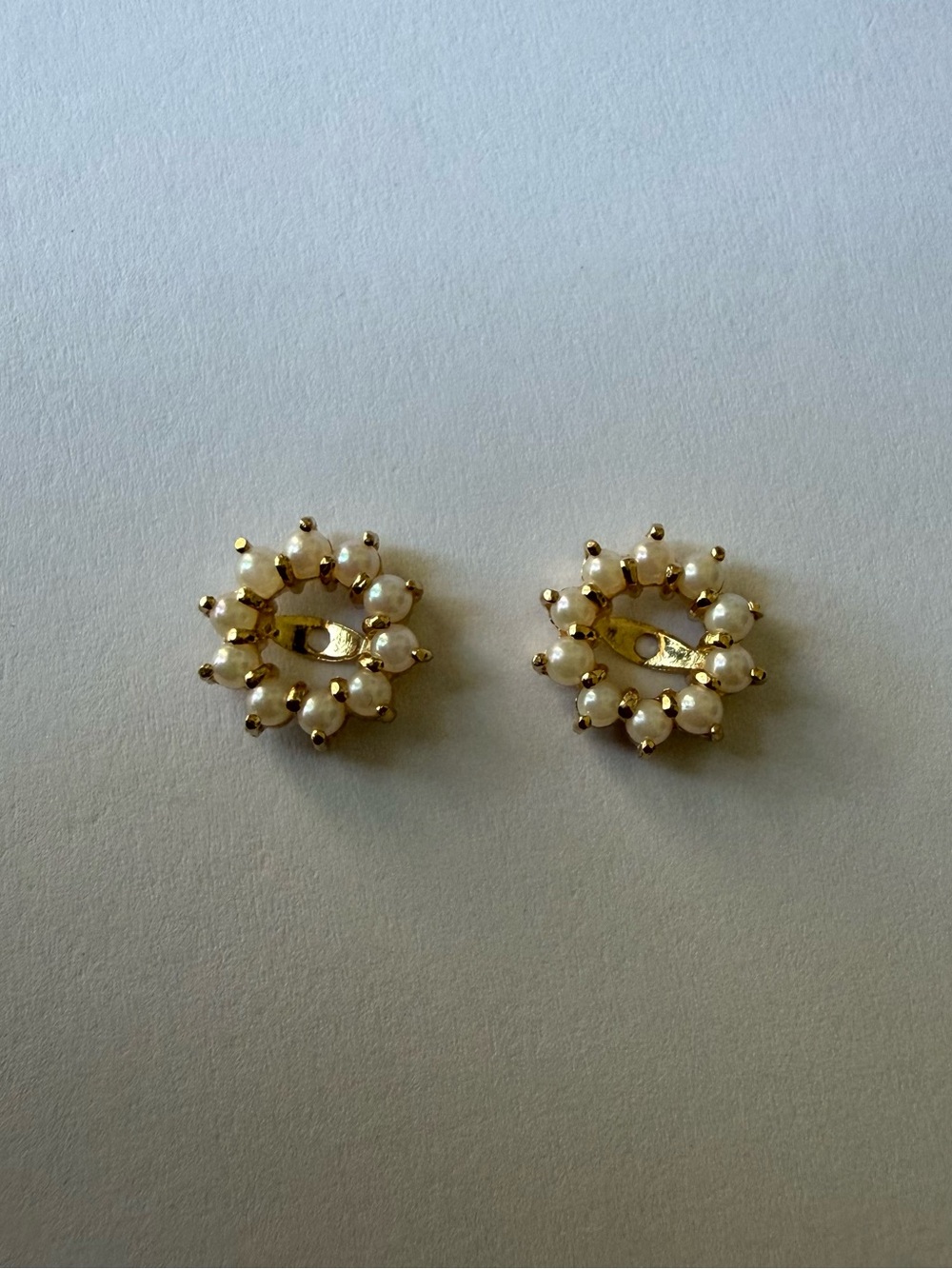 Gold Pearl Earrings